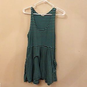 I Love H81 Striped Casual Dress w/pockets